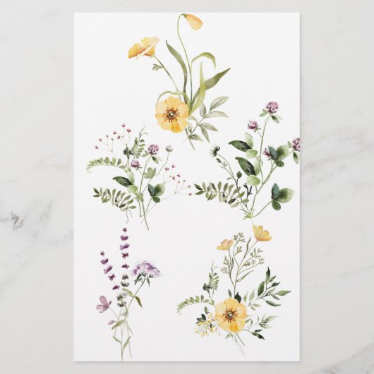 Botanische Wilde Blume blüht kundenspezifisches Bl (Rückseite)