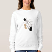 Botanische Wilde Blume boho floral Graphic Sweatshirt (Vorderseite)