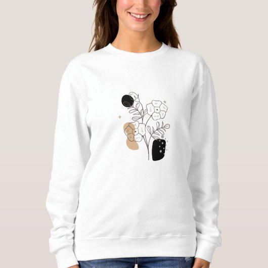 Botanische Wilde Blume boho floral Graphic Sweatshirt (Vorderseite)