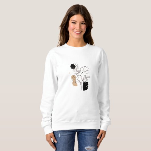 Botanische Wilde Blume boho floral Graphic Sweatshirt (Vorne ganz)