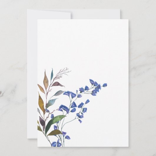 Botanische Wilde Blume Bridal Dusche Einladung (Rückseite)