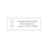 Botanische Wilde Pansy Line Blume Permastempel (Design)