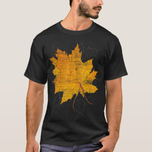Botanische Wildnis Natur Fall Farbenfrohe Leaf Aut T-Shirt