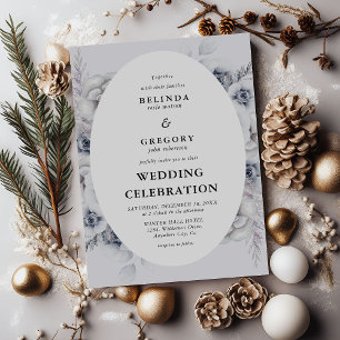 Botanische Winterlaub Hochzeitseinladung Einladung