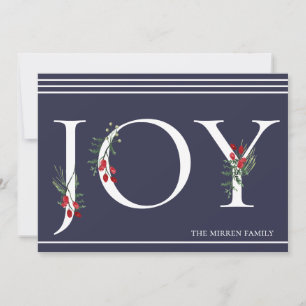 Botanische Winterreise Joy Flat Holiday Card Feiertagskarte