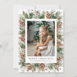 Botanische Winterurlaubskarte Feiertagskarte