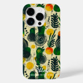 Botanische Wirbel und Blätter mit Individuelle Nam Case-Mate iPhone Hülle (Rückseite)