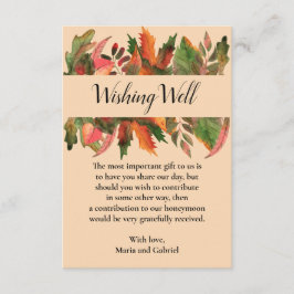 Botanische Wishing Well Woodland Hochzeit Begleitkarte