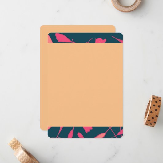 Botanische Wohnung Mitteilungskarte (Vorderseite/Rückseite Beispiel)