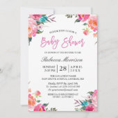 Botanische Wraath-Babydusche mit Wasserfarbe Einladung (Vorderseite)