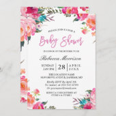 Botanische Wraath-Babydusche mit Wasserfarbe Einladung (Vorne/Hinten)