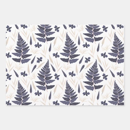 Botanische Wrapping Paper Sheets Geschenkpapier Set (Vorderseite)