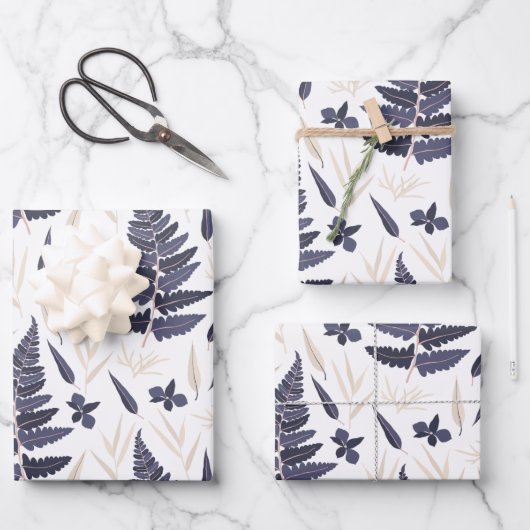 Botanische Wrapping Paper Sheets Geschenkpapier Set (Vorderseite)