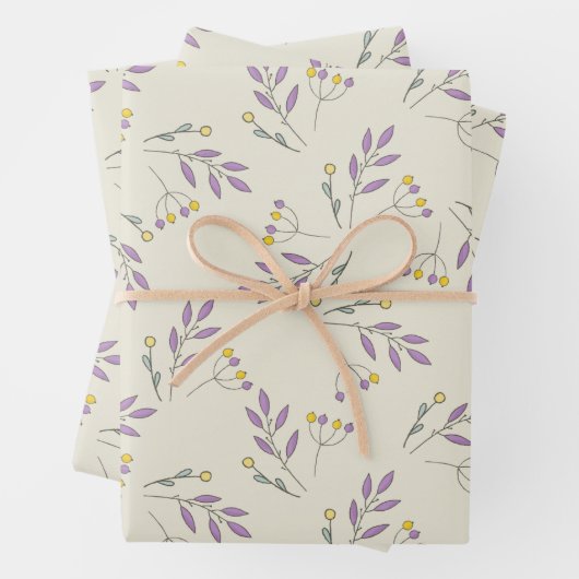 Botanische Wrapping Paper Sheets Geschenkpapier Set (Beispiel)