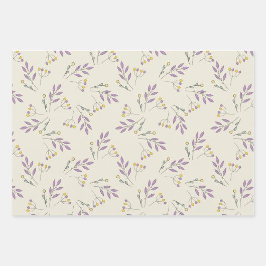 Botanische Wrapping Paper Sheets Geschenkpapier Set (Vorderseite)