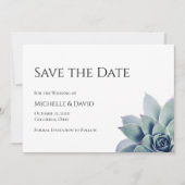 Botanische Wüste Sukkulente einfache Hochzeit Save The Date (Vorderseite)