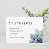 Botanische Wüste Sukkulente einfache Hochzeit Save The Date (Stehend Vorderseite)
