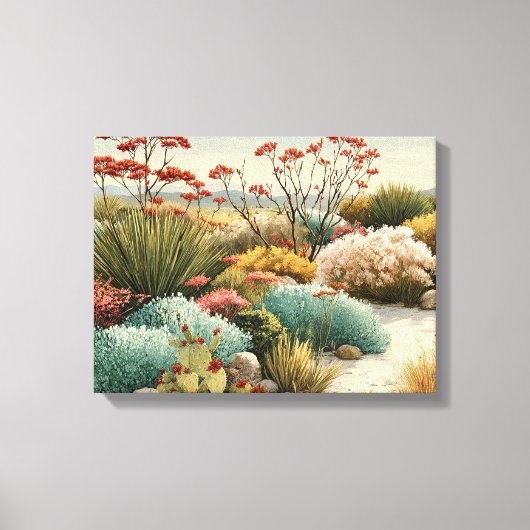 Botanische Wüstenlandschaft Leinwanddruck (Vorderseite)