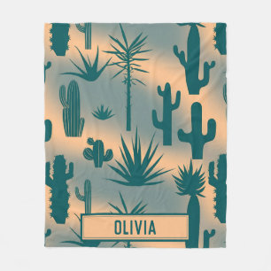 Botanische Wüstenlandschaft Personalisiert Fleecedecke