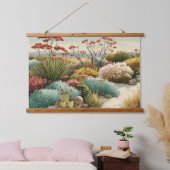 Botanische Wüstenlandschaft Wandteppich Mit Holzrahmen (Schlafzimmer)