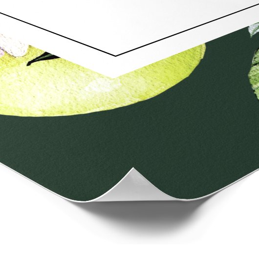 Botanische Zitronen Hauptpresse Brautparty Poster (Ecke)