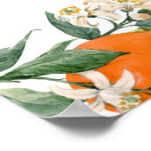 Botanische Zitronen und Orangen Sommerbaby Sprinkl Poster (Ecke)