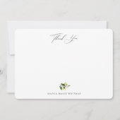 Botanische Zitronen Vielen Dank Notiz Karte (Vorderseite)