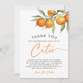 Botanische Zitrusfrüchte Orange Kleine Süsse Kinde Dankeskarte