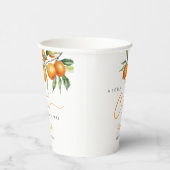 Botanische Zitrusfrüchte Orange Kleine Süsse Kinde Pappbecher (Rechts)