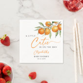 Botanische Zitrusfrüchte Orange Kleine Süsse Kinde Serviette (Beispiel)