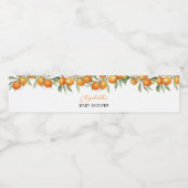 Botanische Zitrusfrüchte Orange Kleine Süsse Kinde Wasserflaschenetikett (Einzelnes Label)