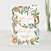 Botanische Zitrusfrüchte-Süsse-Babydusche Dankeskarte (Vorderseite)