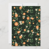 Botanische Zitrusfrüchte-Süsse-Babydusche Einladung (Rückseite)