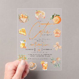 Botanische Zitrusfrüchte-Süsse Sommerdusche Acryleinladungen