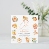 Botanische Zitrusfrüchte-Süsse Sommerdusche Einladung (Stehend Vorderseite)