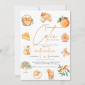 Botanische Zitrusfrüchte-Süsse Sommerdusche Einladung (Vorderseite)