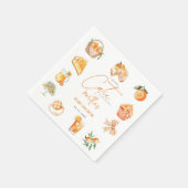 Botanische Zitrusfrüchte-Süsse Sommerdusche Serviette (Ecke)