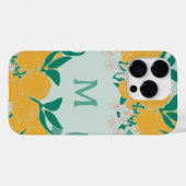 Botanische Zitrusmonogramm Case-Mate iPhone Hülle (Rückseite (Horizontal))