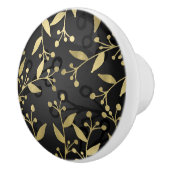 Botanische Zweige der Rustikal-Welt aus Schwarz un Keramikknauf (Rechts)