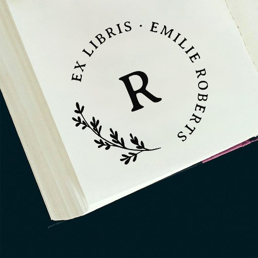 Botanische Zweigniederlassung Erstname Ex Libris Gummistempel