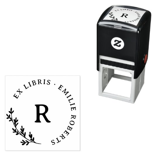 Botanische Zweigniederlassung Erstname Ex Libris Permastempel (Beispiel)