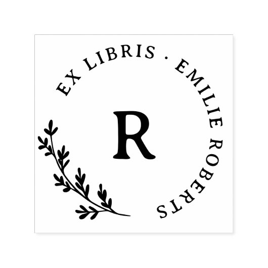 Botanische Zweigniederlassung Erstname Ex Libris Permastempel (Design)