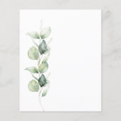 Botanischer 40. Geburtstag Eukalyptus Invites (Rückseite)