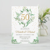 Botanischer 50. Jahrestag Einladung (Stehend Vorderseite)