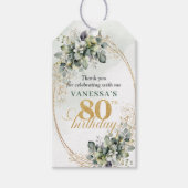 Botanischer 80. Geburtstag Boho Grüner Anhänger (Vorderseite)