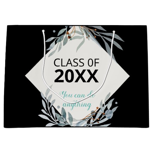 Botanischer Abschluss 2025 mit Inspiration Große Geschenktüte (Vorderseite)