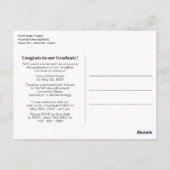 Botanischer Abschluss Boho Ankündigung Postkarte (Rückseite)