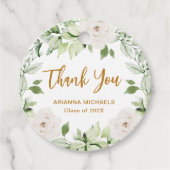 Botanischer Abschluss der Flora Danke, Script Geschenkanhänger (Vorderseite)