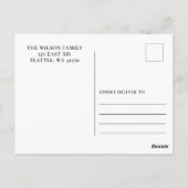 Botanischer Abschluss der Rustikalen Navy Blush Postkarte (Rückseite)