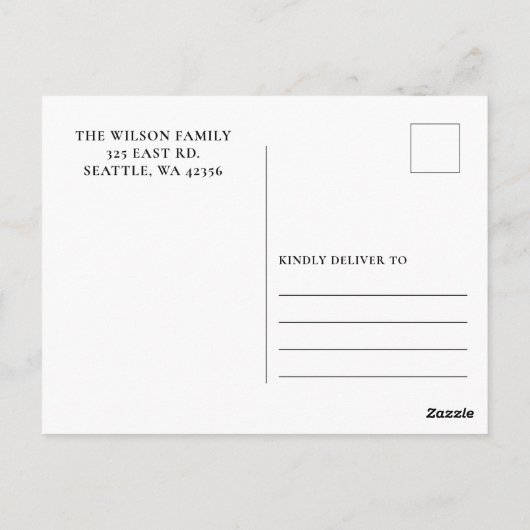 Botanischer Abschluss der Rustikalen Navy Blush Postkarte (Rückseite)